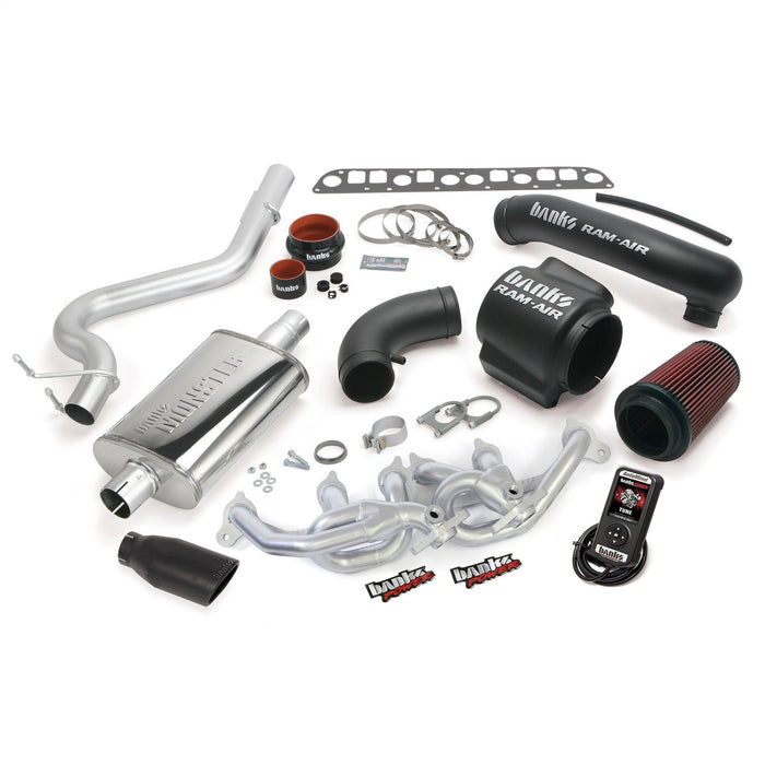 Banks Power 51335-B PowerPack System; Single Exh; S/S-Black Tip-2004-06 Jeep 4.0L Wrangler - Truck Part Superstore