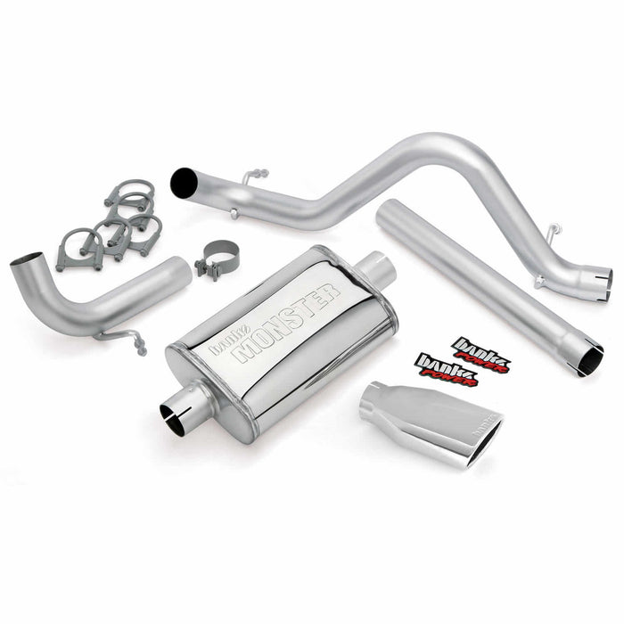 Banks Power 51343 Monster Exhaust System; S/S-Chrome Tip-2012-18 Jeep 3.6L; Wrangler; All-4Dr - Truck Part Superstore