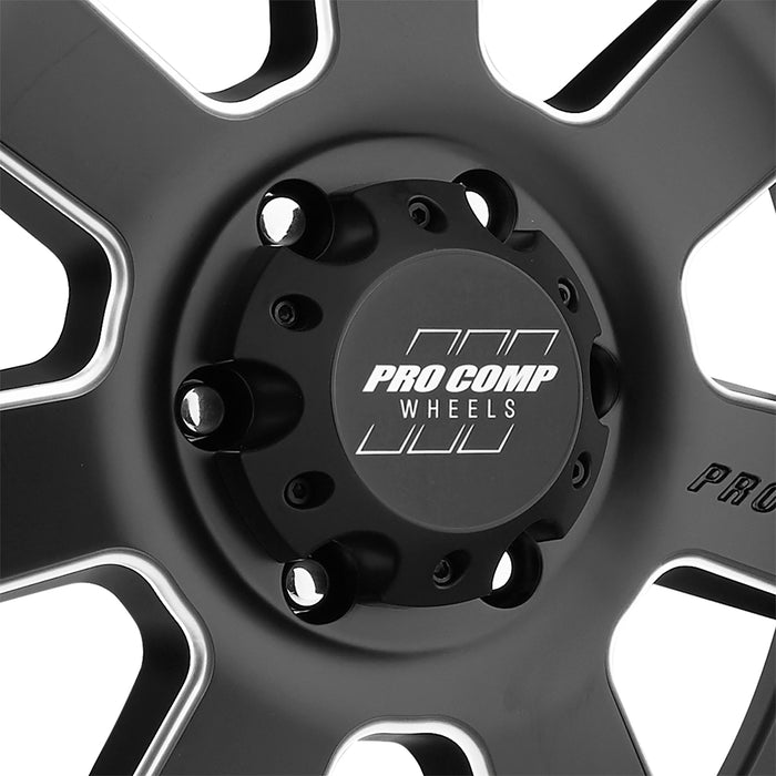 Pro Comp Alloy Wheels 5139-2936 Series 39 Interia 20x9 with 6 on 135 Bolt Pattern 4.75 Backspace Satin Black With Stainless Steel Bolts Finish Pro Comp Alloy Wheels - Truck Part Superstore