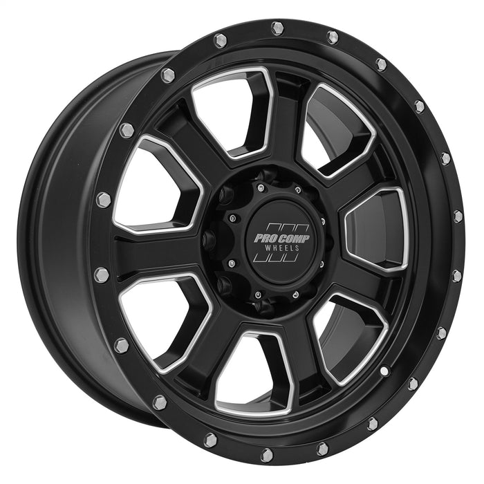 Pro Comp Alloy Wheels 5143-2970 Series 5143 Sledge 20x9 with 8 on 170 Bolt Pattern 5 Backspace Satin Black and Milled Finish Pro Comp Alloy Wheels - Truck Part Superstore