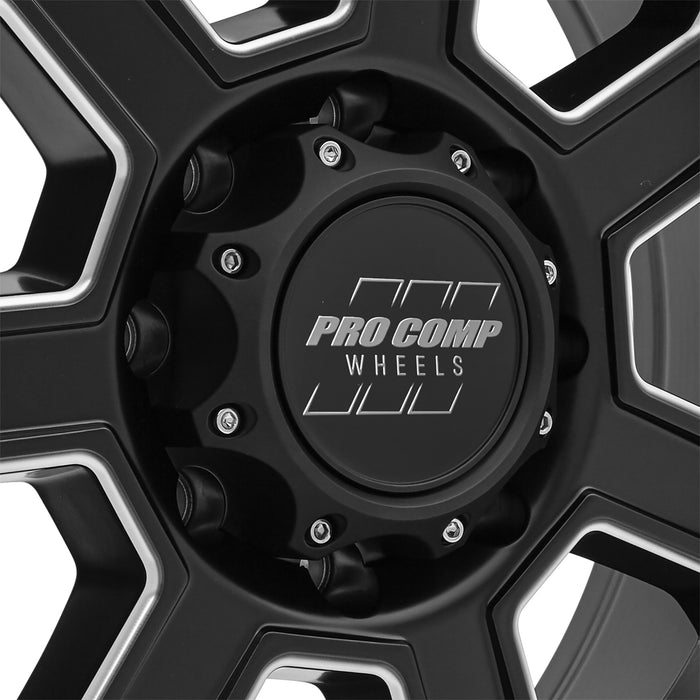 Pro Comp Alloy Wheels 5143-2970 Series 5143 Sledge 20x9 with 8 on 170 Bolt Pattern 5 Backspace Satin Black and Milled Finish Pro Comp Alloy Wheels - Truck Part Superstore