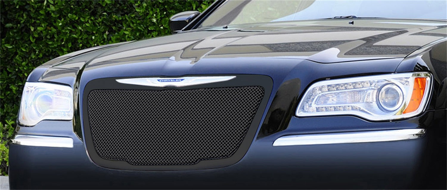 T-Rex Grilles 51433 Upper Class Series Mesh Grille; Small Mesh; Mild Steel; Black; 1 Pc; Insert; - Truck Part Superstore