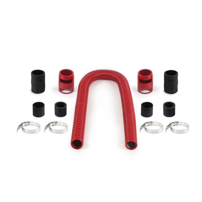 Mishimoto MMAH-U36RD Universal Flexible Stainless Steel Radiator Hose Kit, 36", Red - Truck Part Superstore