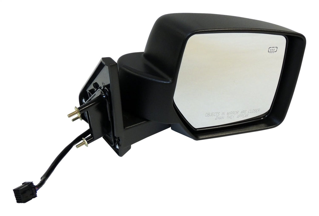 Crown Automotive Jeep Replacement 5155458AK Door Mirror; Right Power; Heated; Manual Fold-Away; Textured Black Finish; - Truck Part Superstore