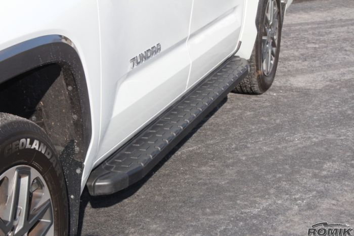 Romik 51728419 2022-Present Toyota Tundra Crew Max REC-TB (DRP) Running Board Black Romik - Truck Part Superstore