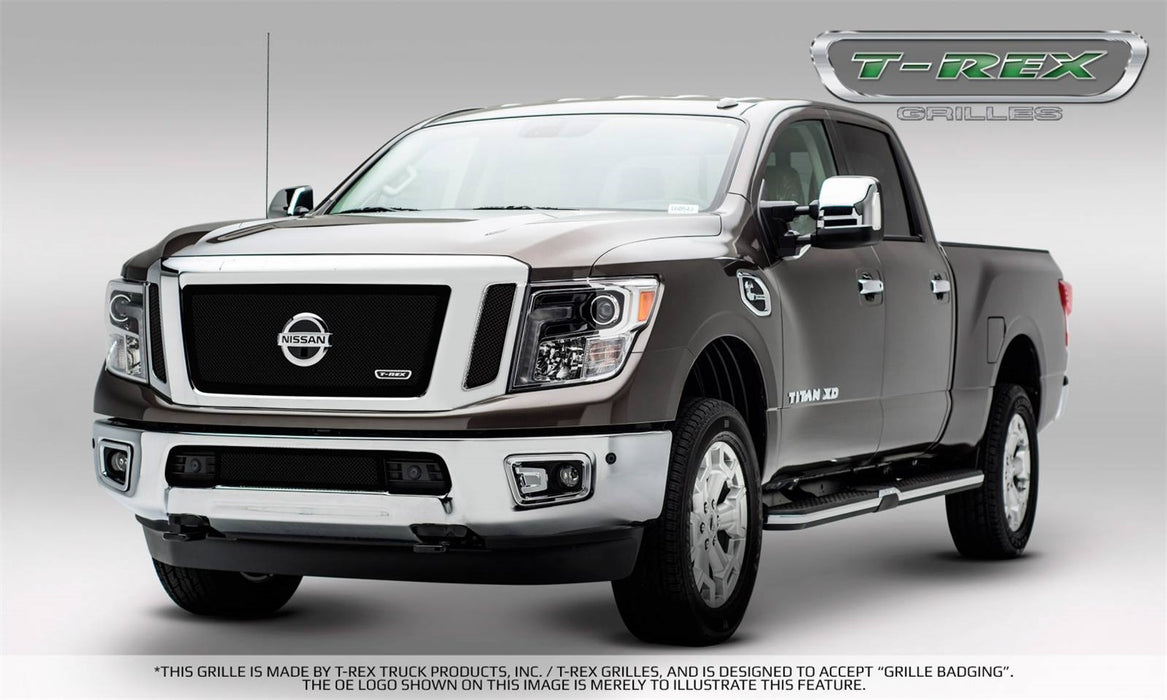 T-Rex Grilles 51785 Upper Class Series Mesh Grille; Small Mesh; Mild Steel; Black; 3 Pc; Insert; - Truck Part Superstore