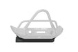 Road Armor 5182SPB Stealth Skid Plate; Mid Width; Steel; Satin Black; - Truck Part Superstore