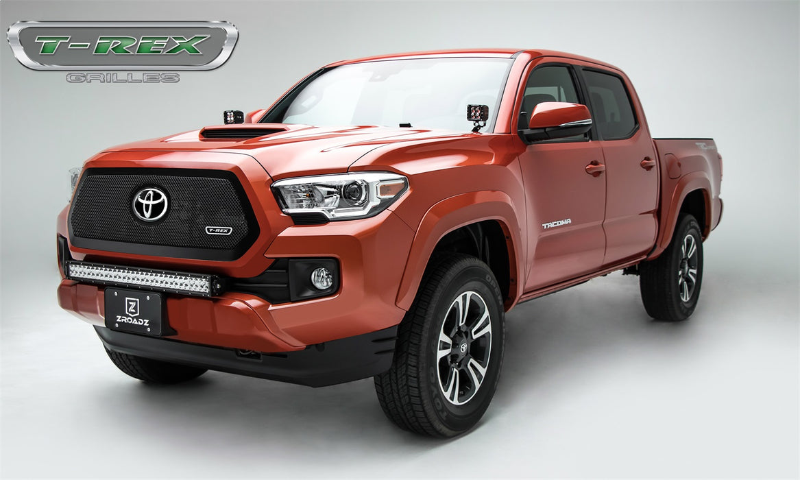 T-Rex Grilles 51951 Upper Class Series Mesh Grille; Small Mesh; Mild Steel; Black; 1 Pc; Insert; - Truck Part Superstore