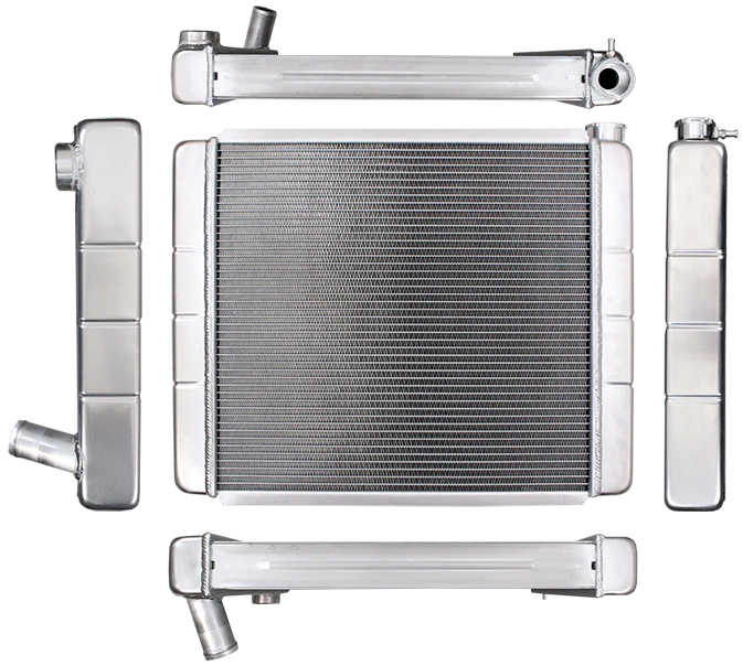 Northern Radiator 204118 Race Pro Radiator - 24 x 19 GM Double Pass With Threaded Inlet Connection - Truck Part Superstore