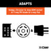 CURT 57100 Dual-Output 7/4-Way Connector with Backup Alarm (Plugs into Dodge 8-Prong) - Truck Part Superstore