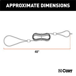 CURT 52021 CURT 52021 Replacement Trailer Breakaway Switch Lanyard - Truck Part Superstore