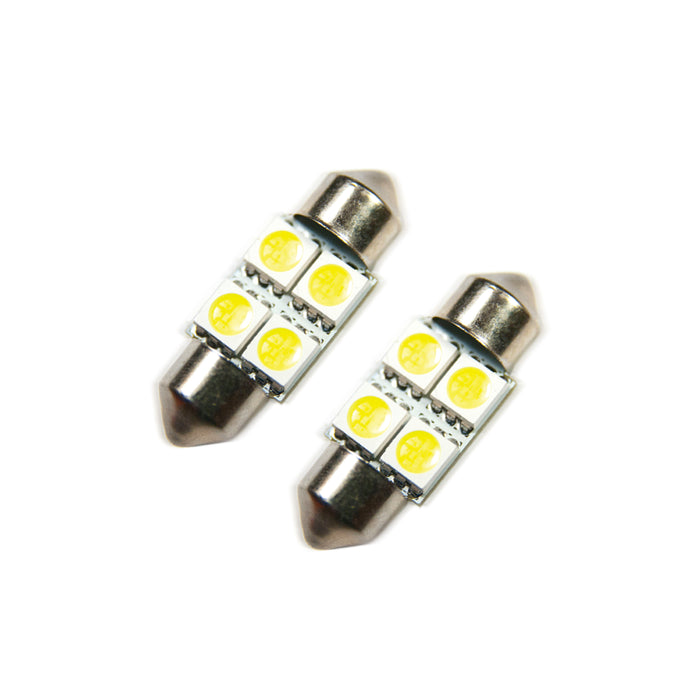 Oracle Lighting 5203-001 33mm 4 LED 3-Chip Festoon Bulbs, Cool White, Pair - Truck Part Superstore