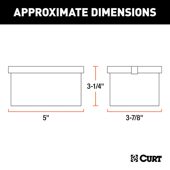 CURT 52030 CURT 52030 5-Inch x 3-1/4-Inch x 3-7/8-Inch Lockable Breakaway Battery Case - Truck Part Superstore