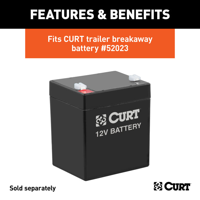 CURT 52030 CURT 52030 5-Inch x 3-1/4-Inch x 3-7/8-Inch Lockable Breakaway Battery Case - Truck Part Superstore