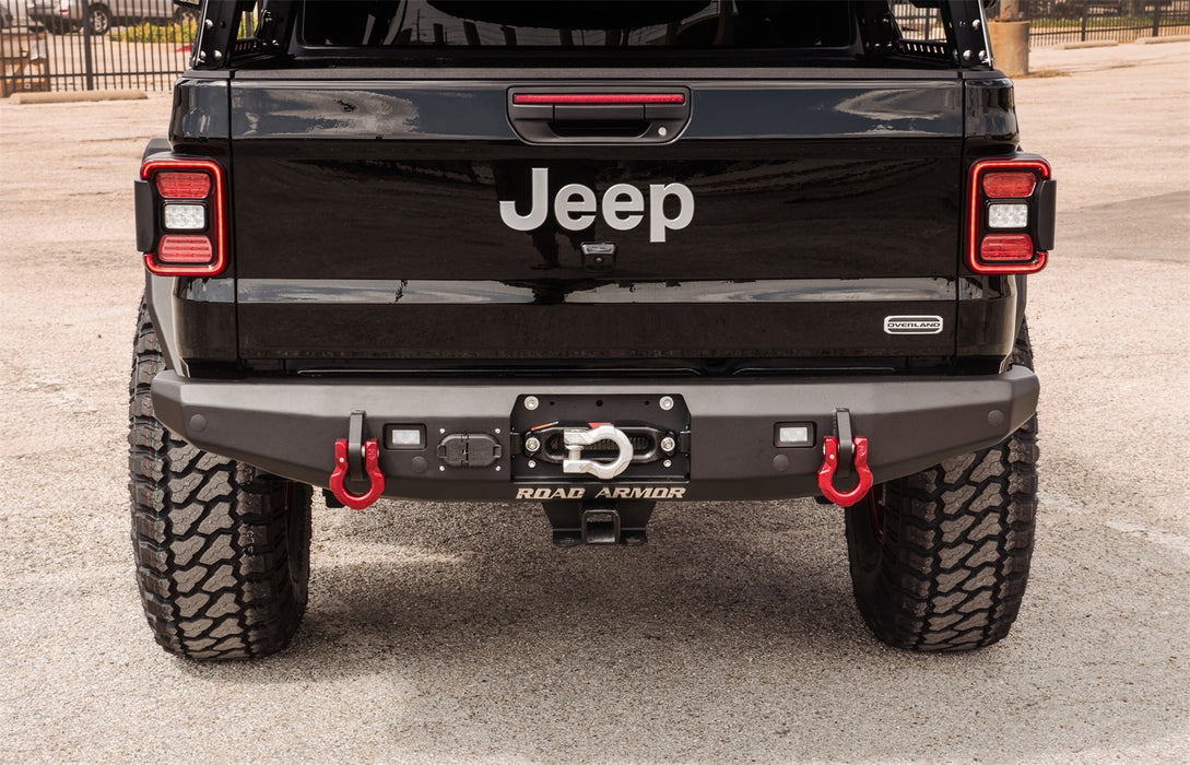 Road Armor 5203R0B Stealth Rear Bumper; 9500 lb. Remote Winch; Texture Black; - Truck Part Superstore