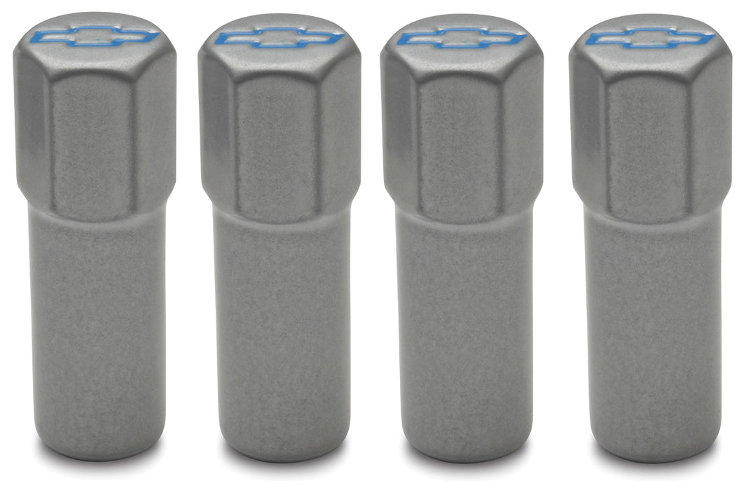 Proform 141-367 Engine Valve Cover Mini Nuts; Steel; Gray; Bowtie Logo; Studs Included; 4pc - Truck Part Superstore