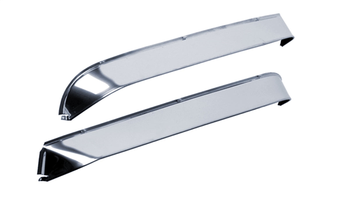 Auto Ventshade (AVS) 52068 Ventshade® Deflector; 2 pc.; Front; Silver Stainless Steel; Extra Wide; - Truck Part Superstore