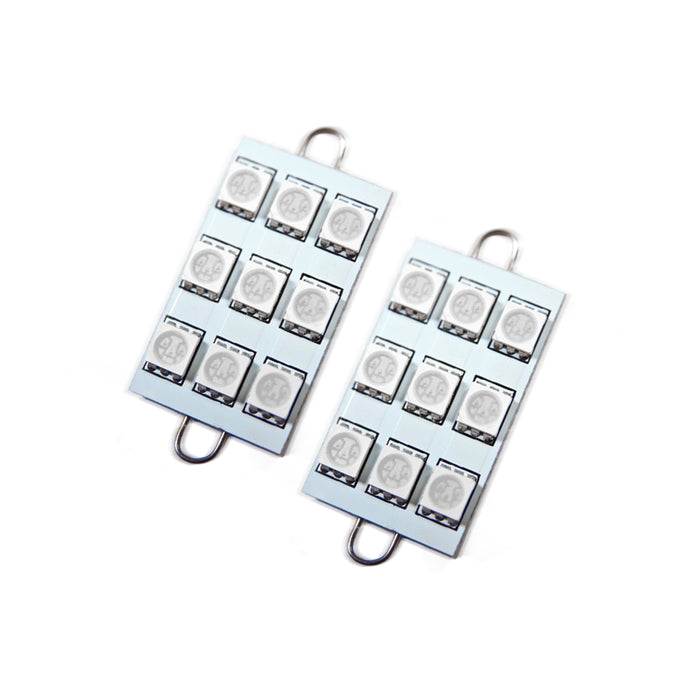 Oracle Lighting 5209-003 44mm 6 LED 3 Chip, Loop Festoon Bulbs, Red, Pair - Truck Part Superstore