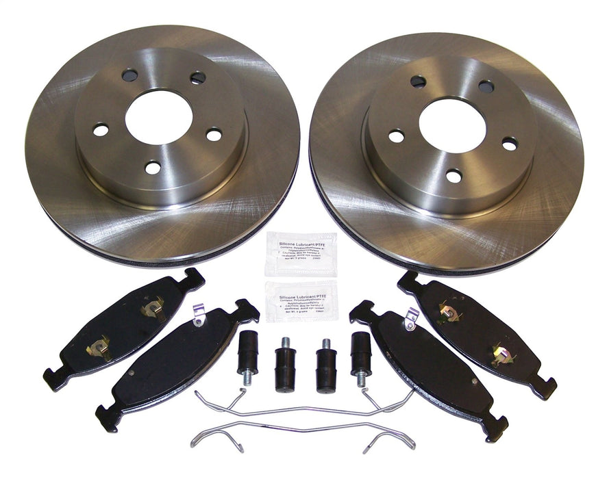 Crown Automotive Jeep Replacement 52098672KE Disc Brake Service Kit; Front; Incl. Rotors/Pads/Pin Kits/Springs; - Truck Part Superstore