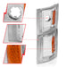 Anzo USA 521041 Cornering Light Assembly; Euro; Clear Lens; Amber Reflector; Pair; - Truck Part Superstore