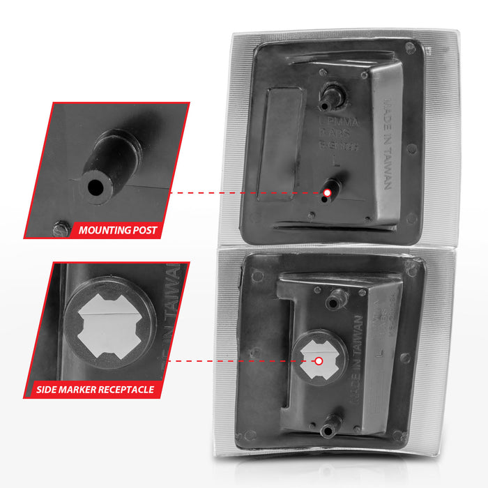 Anzo USA 521042 Cornering Light Assembly; Euro; Clear Lens; Black Housing; w/Amber Reflector; - Truck Part Superstore