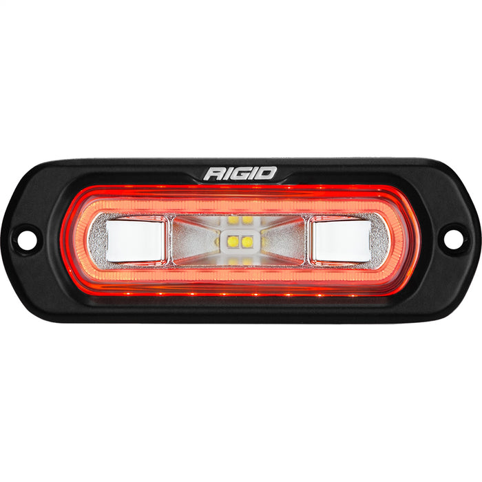 Rigid Industries 52202 SR-L Series Marine Spreader Pod 2 Wire Flush Mount Black With Red Halo RIGID Industries - Truck Part Superstore