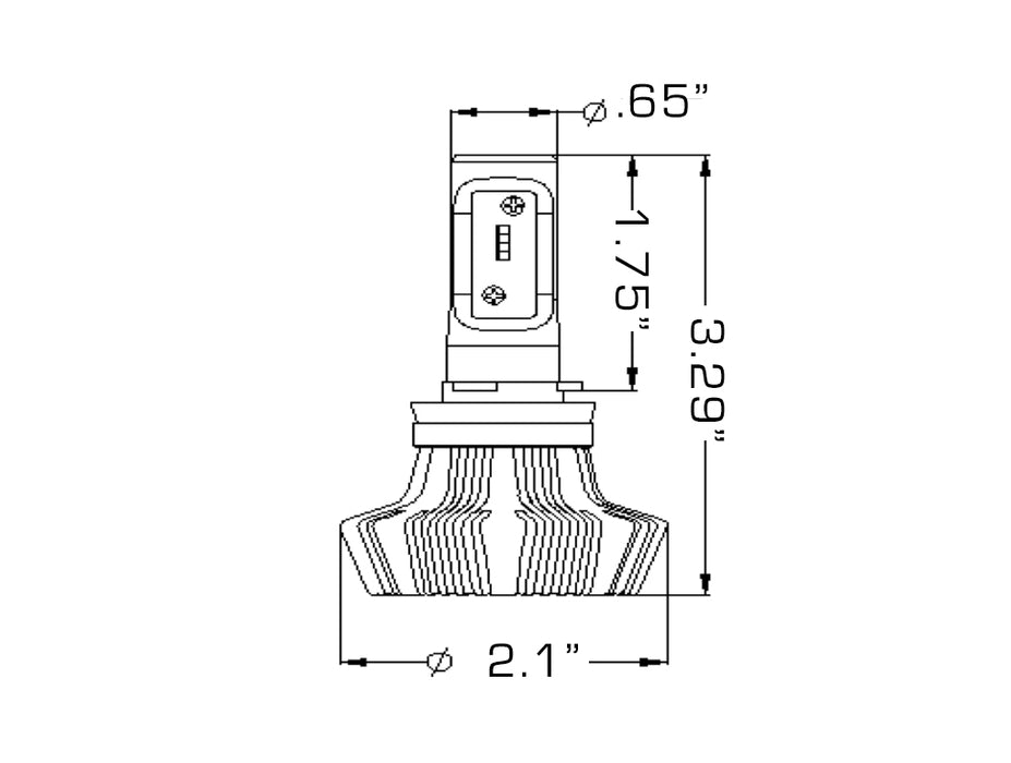 Oracle Lighting 5233-001 H8 4,000+ Lumen LED Headlight Bulbs, Pair - Truck Part Superstore