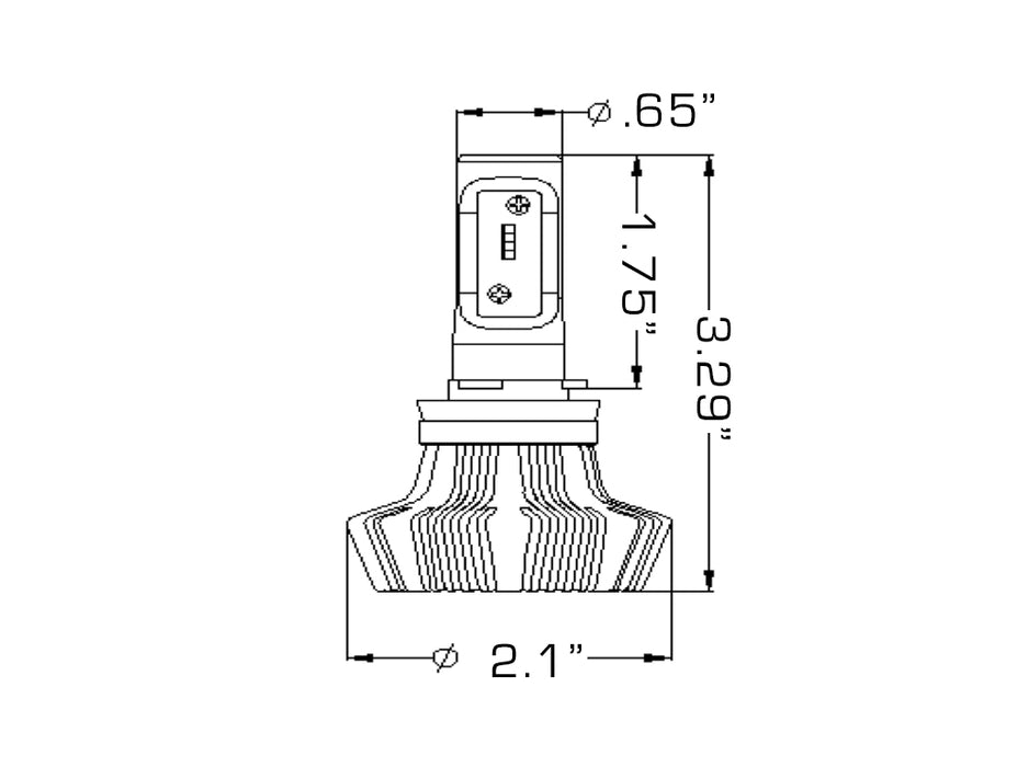 Oracle Lighting 5237-001 H16 4,000+ Lumen LED Headlight Bulbs, Pair - Truck Part Superstore