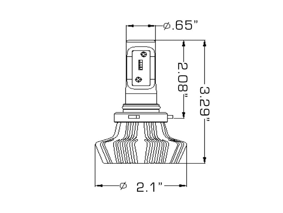 Oracle Lighting 5240-001 9006 4,000+ Lumen LED Headlight Bulbs, Pair - Truck Part Superstore