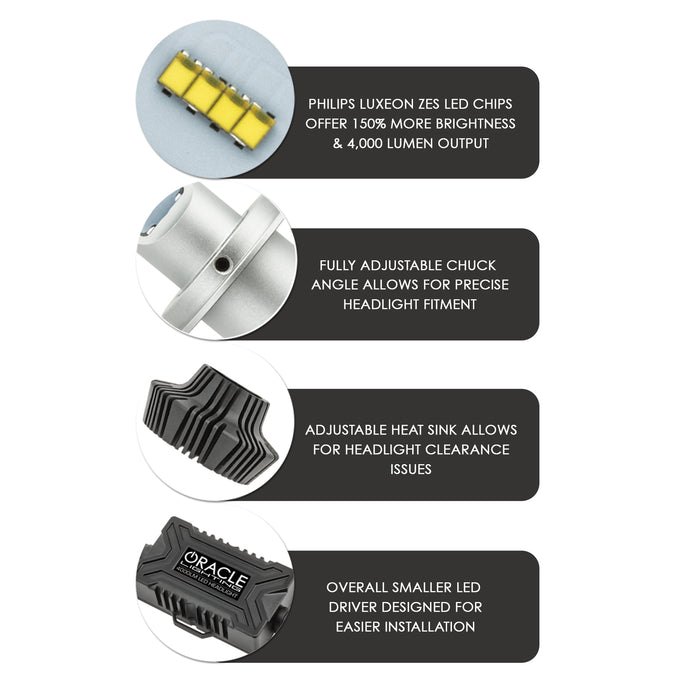 Oracle Lighting 5241-001 9007 4,000+ Lumen LED Headlight Bulbs, Pair - Truck Part Superstore