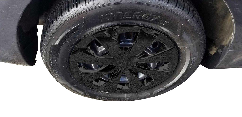 Coast To Coast IWC52715BLK 15 Inch; Eight Spoke; Painted Glossy Black; ABS Plastic; Set Of 4 - Truck Part Superstore