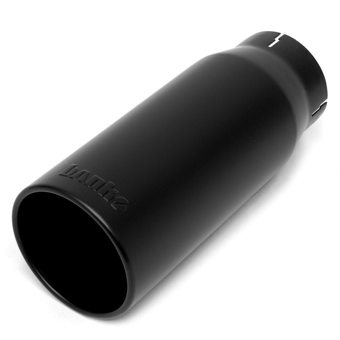 Banks Power 49776-B Monster Exhaust; 4.0in. Single; S/S-Black Tip-2014-18 Ram 6.7L; Mega-Cab SB - Truck Part Superstore