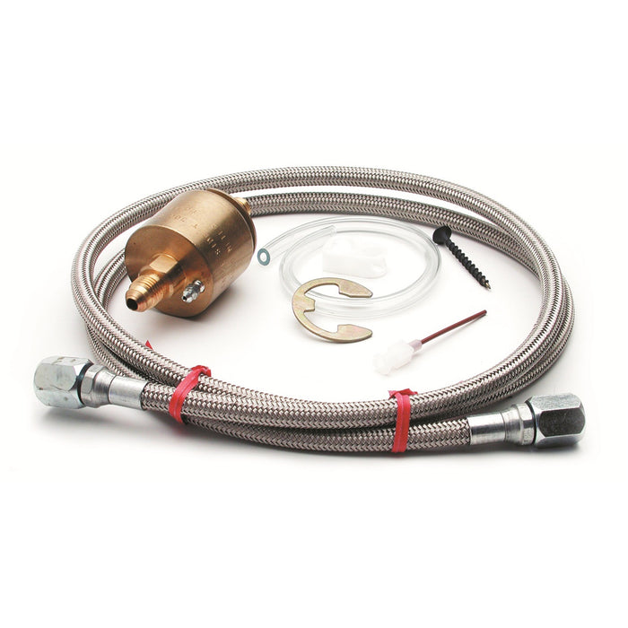 AutoMeter 5282 FUELP ISOLATOR KIT; FOR 100PSI GA; BRASS; INCL. 4FT. #4 BRAIDED STAINLESS LINE - Truck Part Superstore