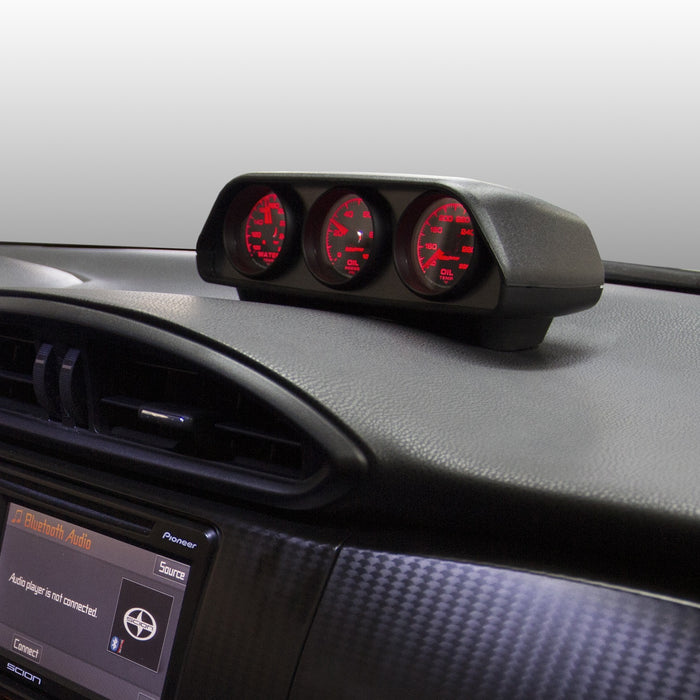 AutoMeter 5285 GAUGE MOUNT; DIRECT FIT DASH TOP; TRIPLE; 2 1/16in.; SCION FRS/SUBARU BRZ - Truck Part Superstore