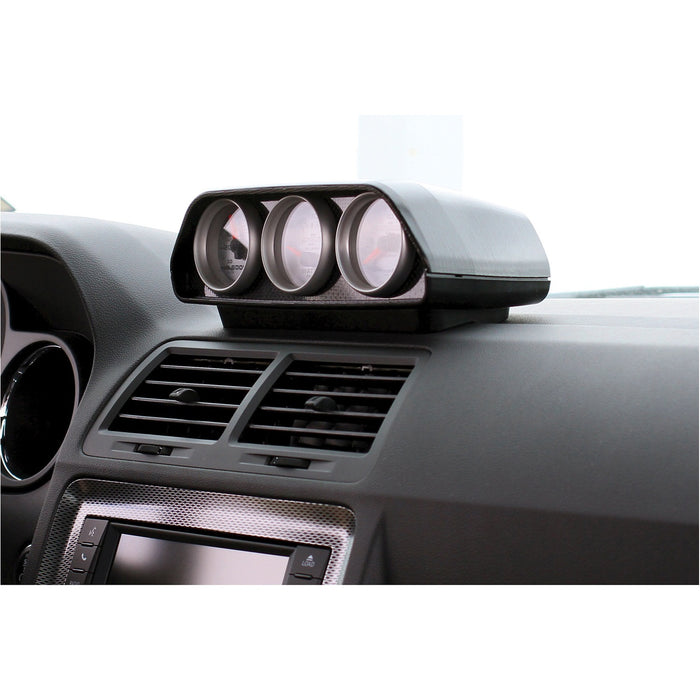 AutoMeter 5287 GAUGE MOUNT; DIRECT FIT DASH TOP; TRIPLE; 2 1/16in.; CHALLENGER - Truck Part Superstore