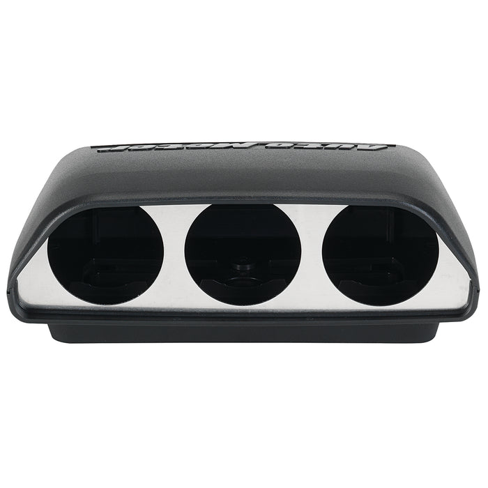AutoMeter 5288 GAUGE MOUNT; UNIVERSAL DASH TOP; TRIPLE; 2 1/16in.; BLACK - Truck Part Superstore