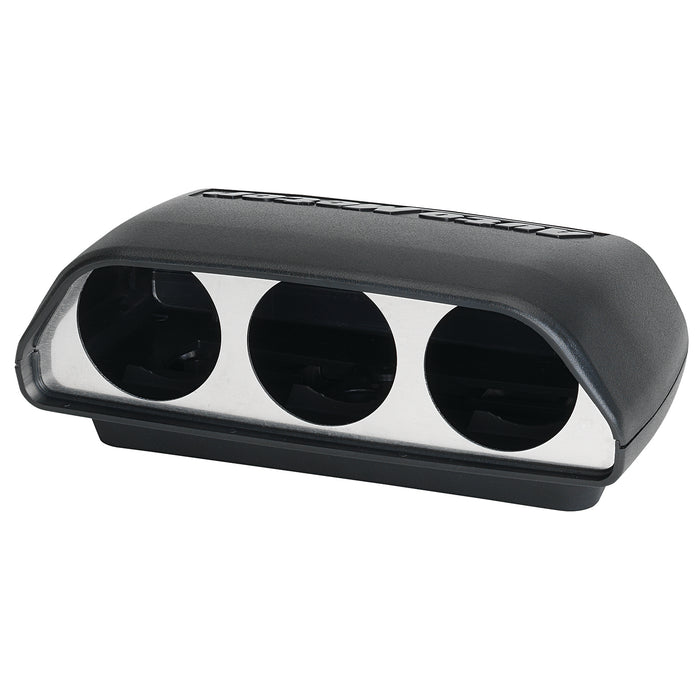 AutoMeter 5288 GAUGE MOUNT; UNIVERSAL DASH TOP; TRIPLE; 2 1/16in.; BLACK - Truck Part Superstore