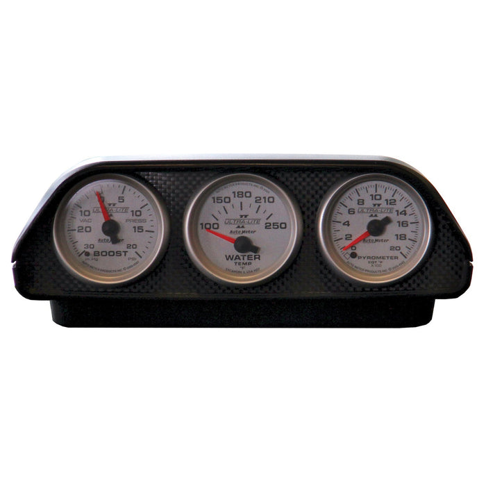 AutoMeter 5288 GAUGE MOUNT; UNIVERSAL DASH TOP; TRIPLE; 2 1/16in.; BLACK - Truck Part Superstore