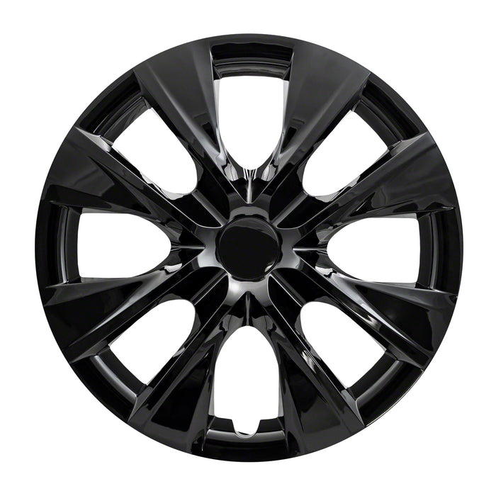 Coast To Coast IWC52915BLK 15 Inch; 8 Spoke; Gloss Black; Plastic; Set Of 4 - Truck Part Superstore