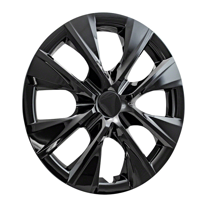 Coast To Coast IWC52915BLK 15 Inch; 8 Spoke; Gloss Black; Plastic; Set Of 4 - Truck Part Superstore