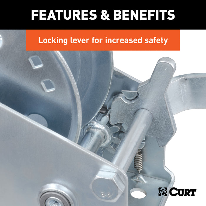 CURT 29424 Hand Crank Win. (1;200 lbs; 7-1/2in. Handle) - Truck Part Superstore