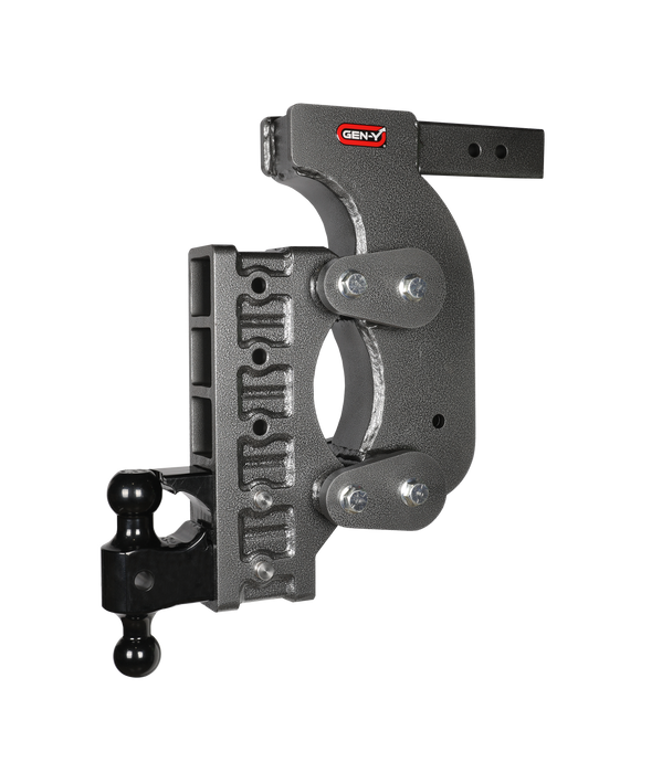 GEN-Y Hitch GH-1525 BOSS TORSION-FLEX 2.5" Rec 18" Drop 2.4K TW 21K Hitch Dual-Ball Pintle Lock Stab - Truck Part Superstore