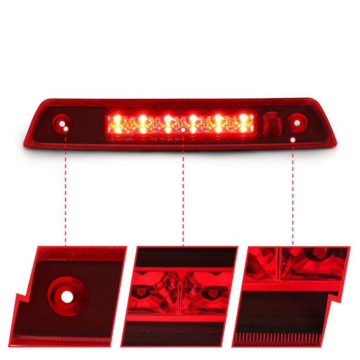 Anzo USA 531108 Third Brake Light Assembly; LED; Red Lens; - Truck Part Superstore