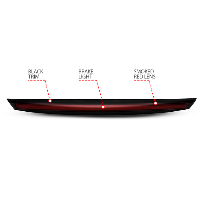 Anzo USA 531109 Third Brake Light Assembly; LED; Smoke Lens; Black Housing; w/Spoiler; - Truck Part Superstore