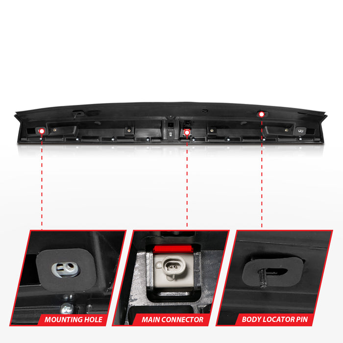 Anzo USA 531109 Third Brake Light Assembly; LED; Smoke Lens; Black Housing; w/Spoiler; - Truck Part Superstore