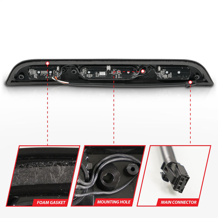 Anzo USA 531112 Third Brake Light Assembly; LED; Smoke Lens; Black Housing; - Truck Part Superstore