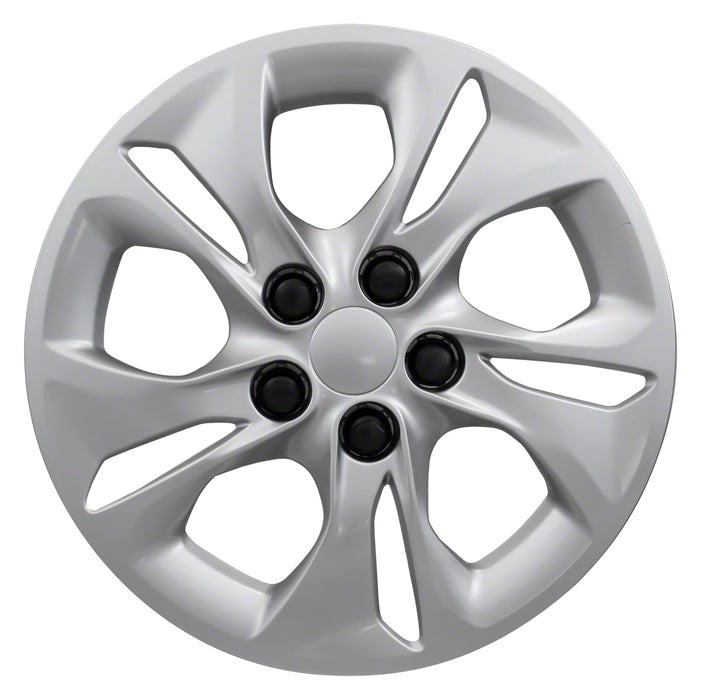 Coast To Coast IWC53115S 15 Inch; 5 Split Spoke; Silver Color; Plastic; Set Of 4 - Truck Part Superstore