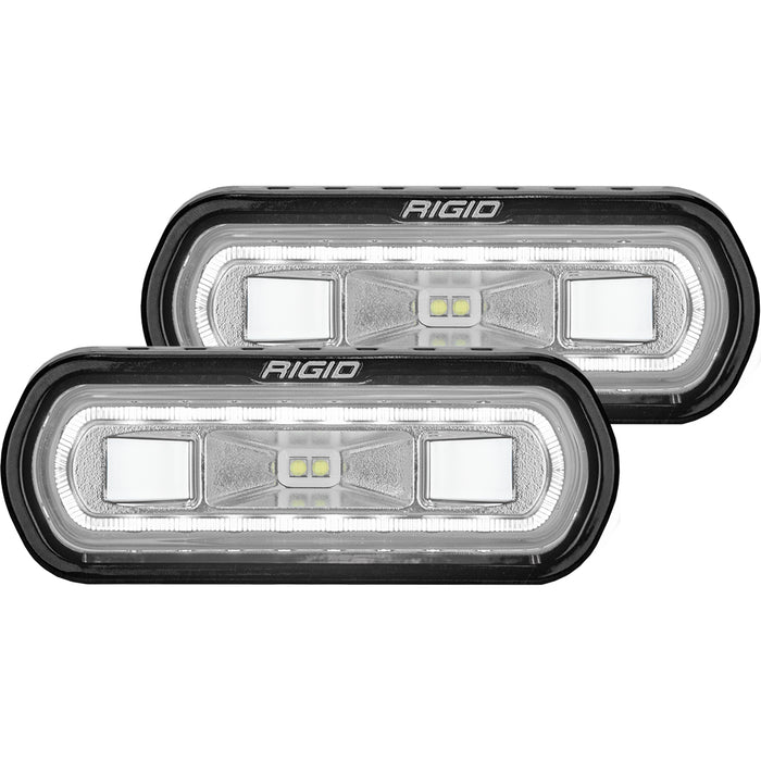 Rigid Industries 53120 SR-L Series Off-Road Spreader Pod 3 Wire Surface Mount with White Halo Pair RIGID Industries - Truck Part Superstore