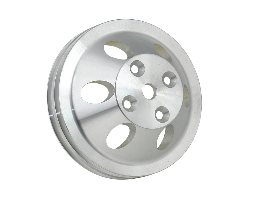 Mr Gasket 5315 Billet Style Aluminum Water Pump Pulley; Double Groove; Long Water Pump; - Truck Part Superstore