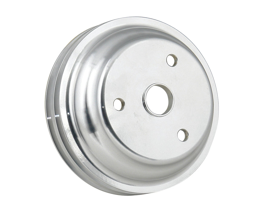 Mr Gasket 5317 Billet Style Aluminum Crankshaft Pulley; Double Groove; Long Water Pump; - Truck Part Superstore